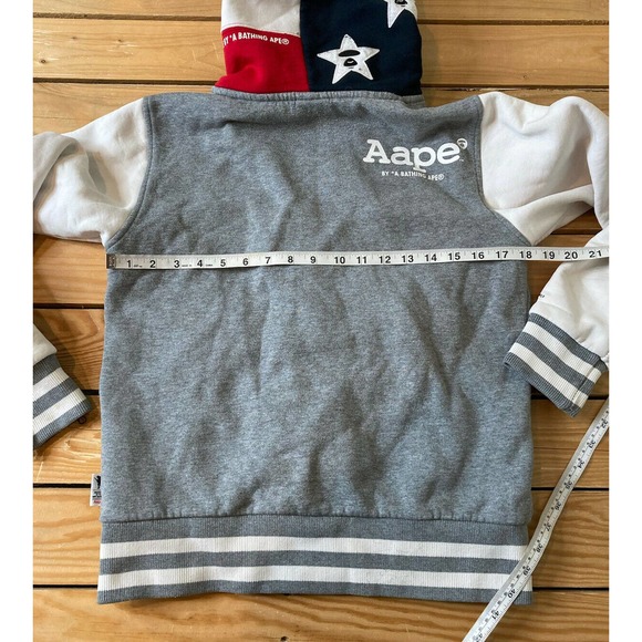 AAPE Men's Snap Up Hooded Varsity Jacket Small - Picture 8 of 10